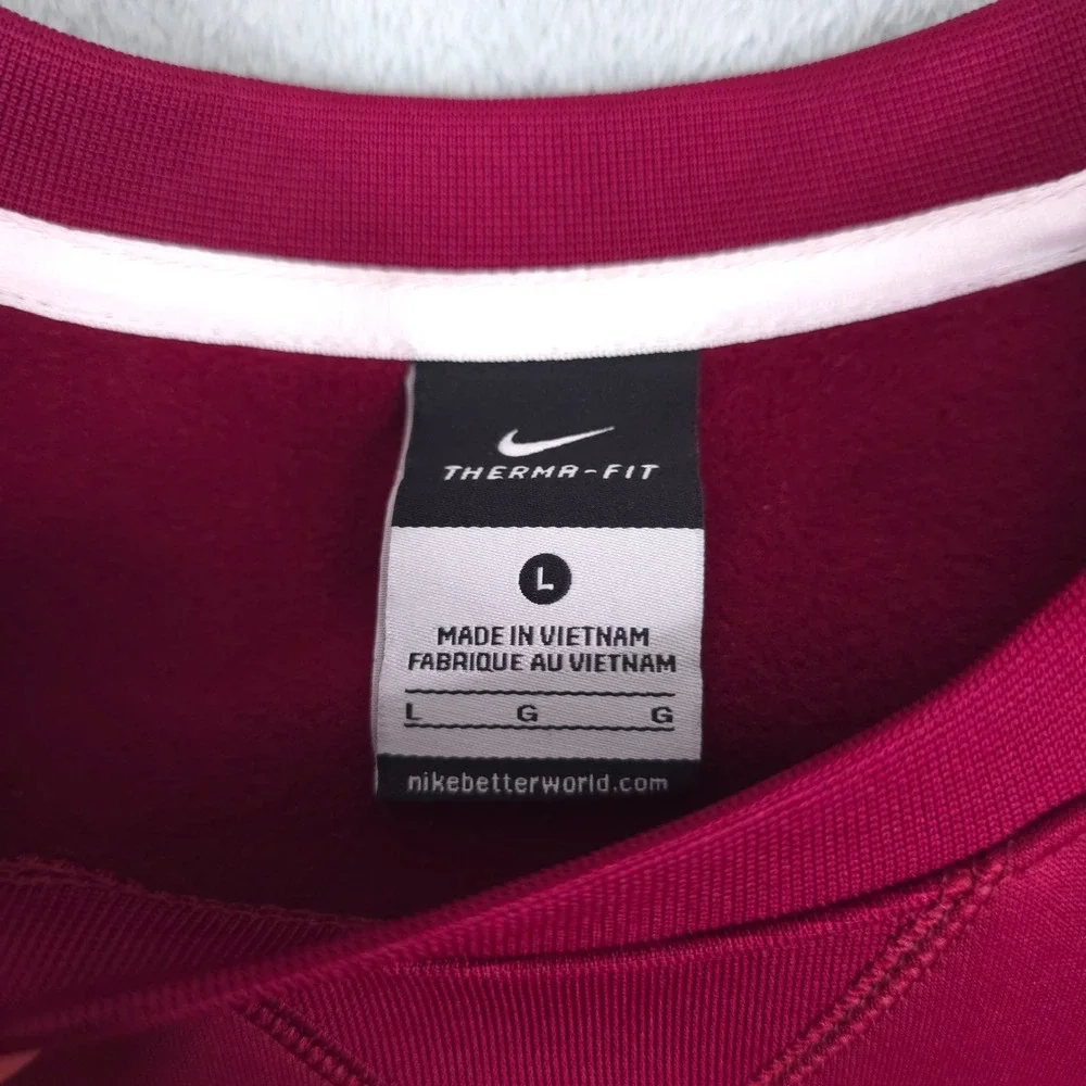 Nike‎ FSU Seminoles Sweatshirt Mens Large Maroon Therma-FIT Crew Neck Collegiate